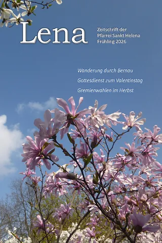 Cover der Pfarrzeitschrift LENA (Ausgabe Frühling 2026)